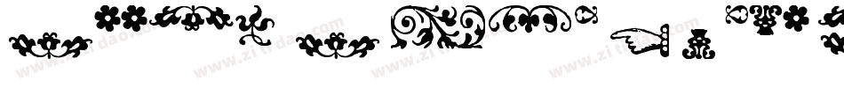 Doodle Dings 2 Retro Flowers字体转换